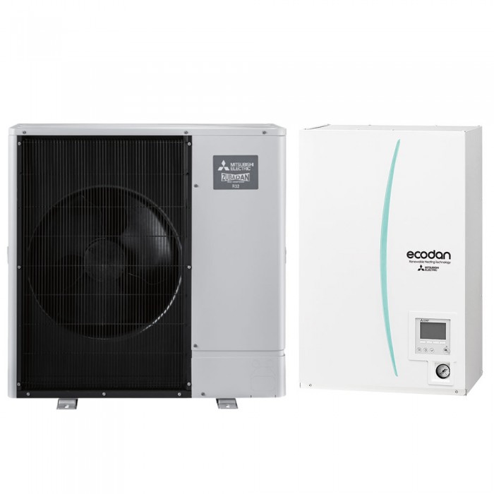 Термопомпа Mitsubishi Electric ERSF-VM2E/PUZ-SHWM100VAA ZUBADAN, 10 kW, отопление, охлаждане и БГВ