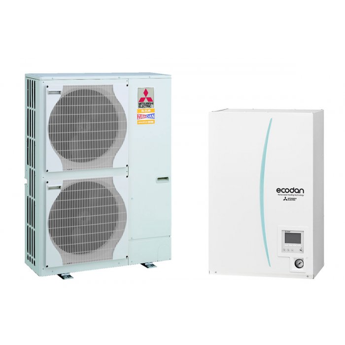 Термопомпа Mitsubishi Electric ERSC-VM2D/PUHZ-SHW140YHA ZUBADAN, 14 kW, отопление, охлаждане, БГВ