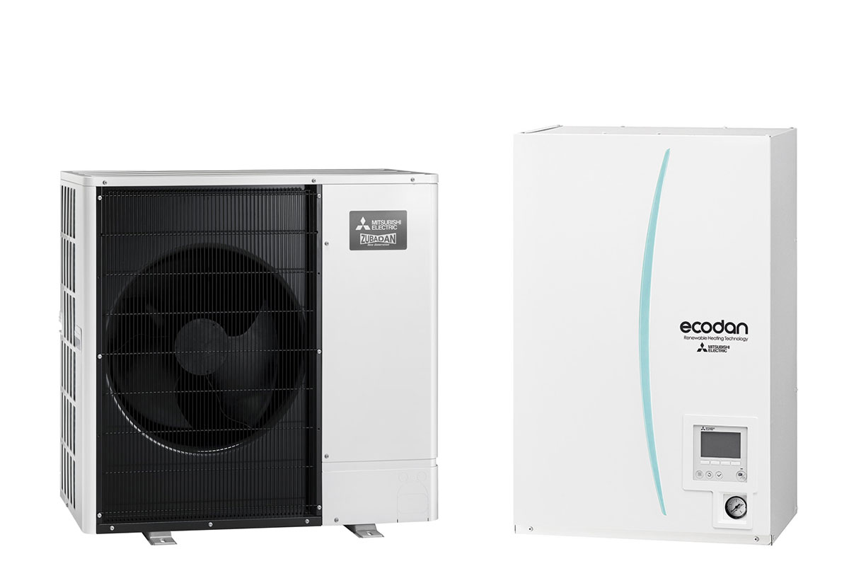 Термопомпа Mitsubishi Electric ERSC-VM2D/PUHZ-SHW80VAA ZUBADAN, 8 kW, отопление, охлаждане и БГВ